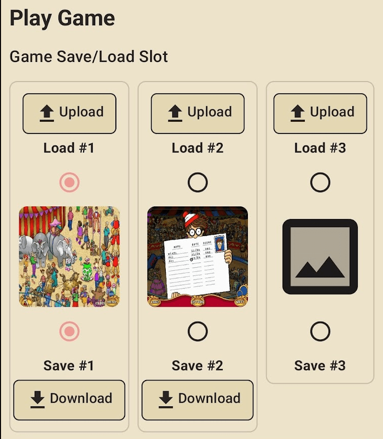 saved app slots